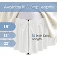 Drop Off Point Hotel Twin Bed Skirt Elastic Wrap Around with 15-Inch Tailored Drop, Hotel ...