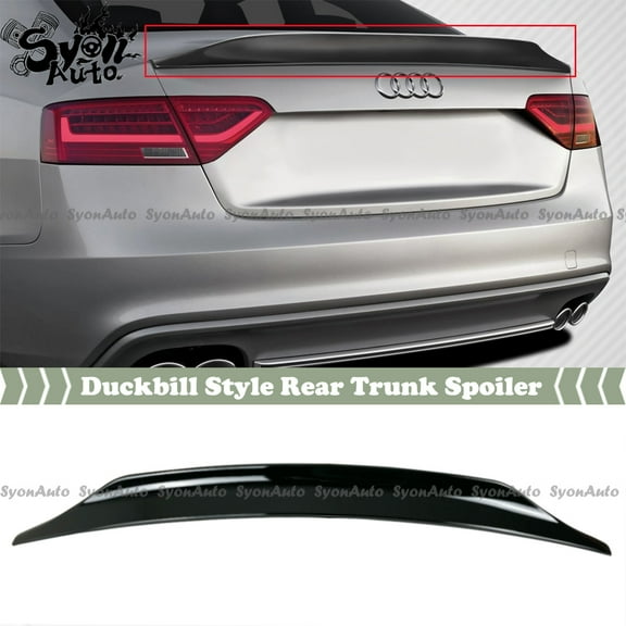 FITS 2009-2017 AUDI A5 S5 B8 GLOSSY BLACK DUCKBILL STYLE REAR TRUNK SPOILER WING
