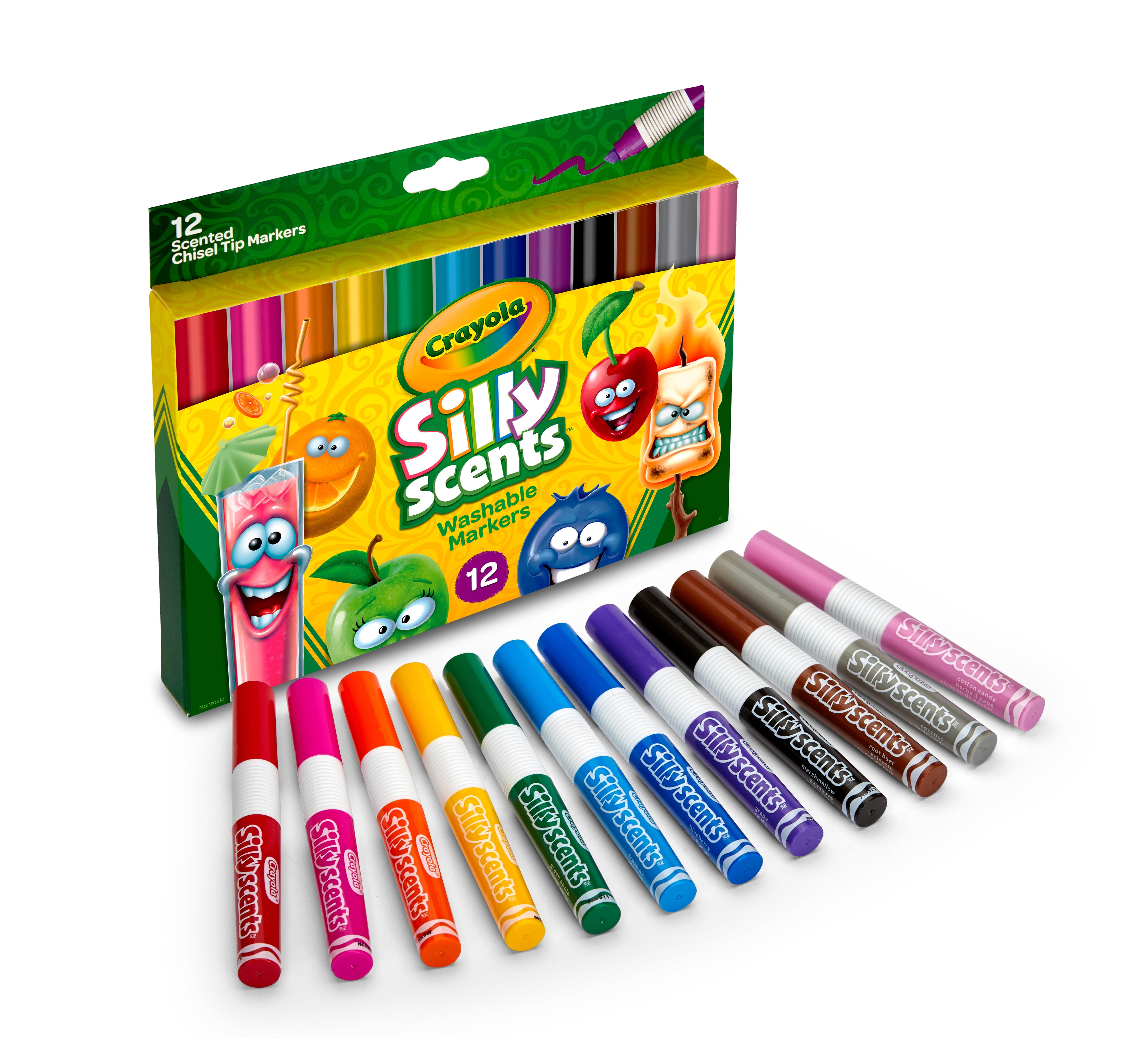 Crayola 12 Count Silly Scents Washable Chisel Tip Markers