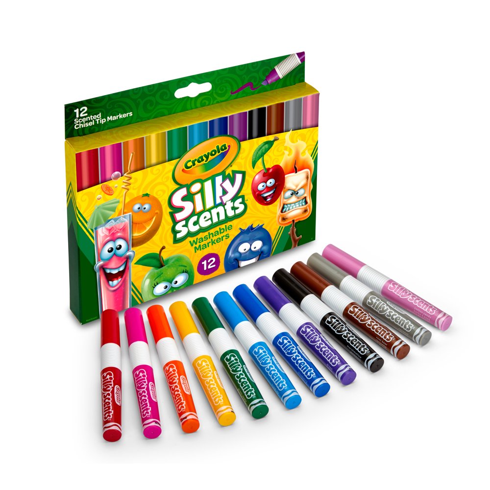 Crayola 12 Count Silly Scents Washable Chisel Tip Markers