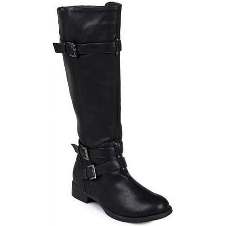 Journee Collection Bite Women's Tall Boots Color: Black Size: 7