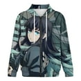 thumbnail image 4 of Demon Slayer Tokito Muichiro Jacket Casual Oversized Hoodie Stylish Zipper Hooded Sweatshirt Warm Loose Outerwear S, 4 of 8