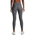 thumbnail image 2 of Under Armour Womens HeatGear High Waisted Pocketed Leggings Charcoal Light Heather 019/White Large Tall, 2 of 5