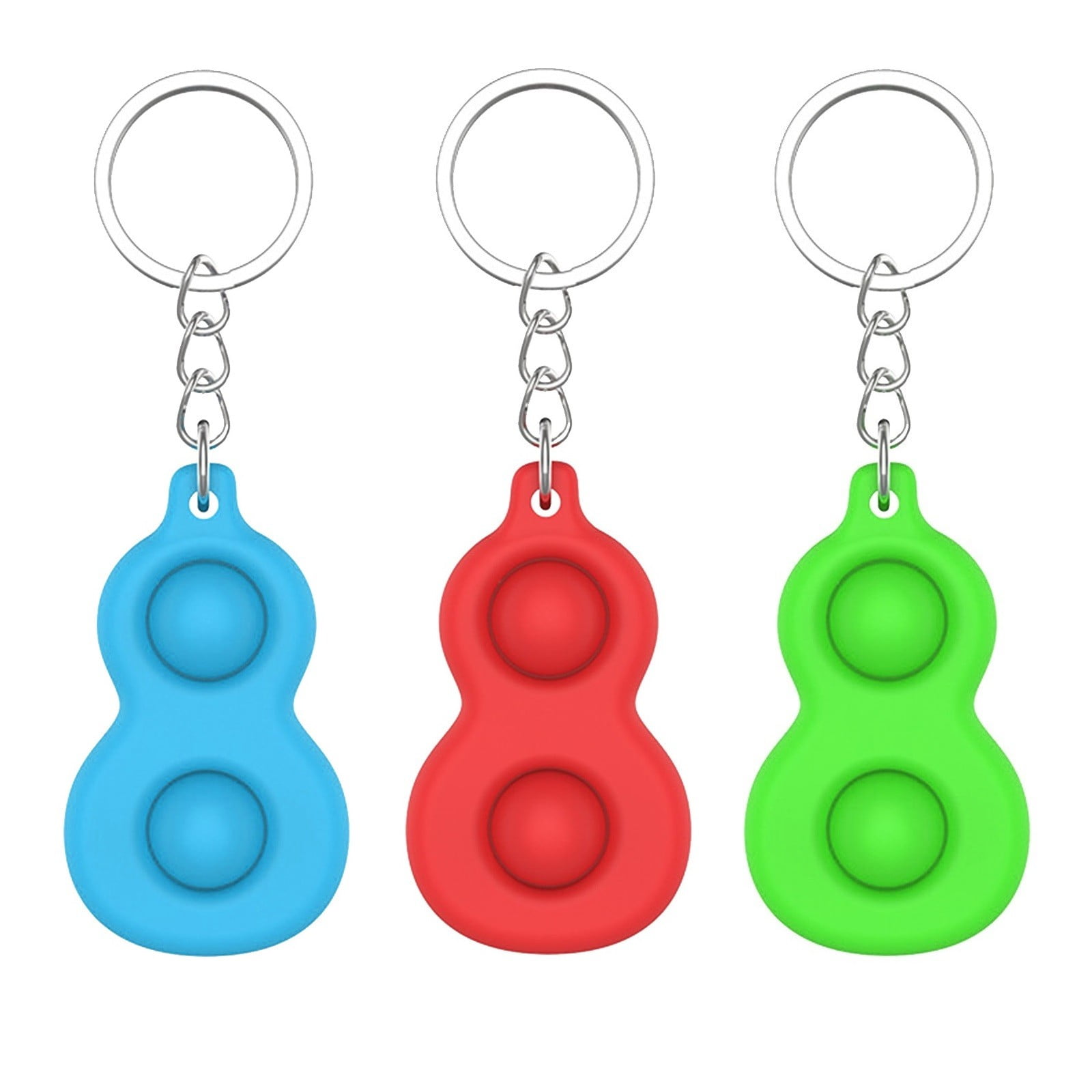 6 Pack Sensory Bubble Fidget Toys Keychain Simple Dimple Stress Relief Autism UK 