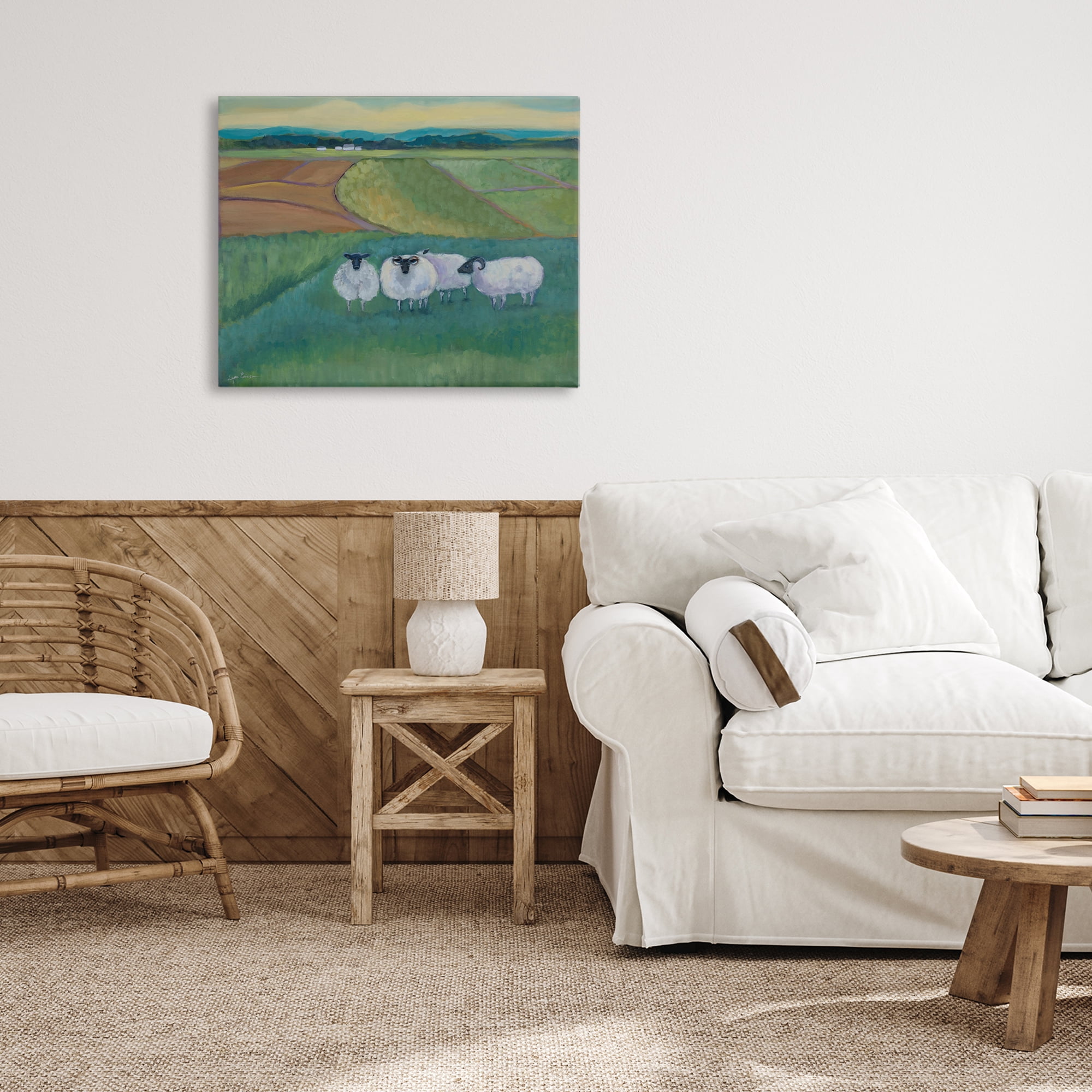 Stupell Industries Sheep Herd Meetup Canvas Wall Art, design by Lynn Ericson Fine Art