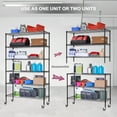 thumbnail image 7 of YRLLENSDAN Wire Shelving with Wheels, Adjustable Steel Storage Rack 6-tier Shelf Rack Wire Shelving Unit Storage Metal Shelving Heavy Duty Shelves for Storage Storage Shelves, 7 of 7
