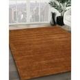 thumbnail image 3 of Ahgly Company Machine Washable Indoor Round Contemporary Mahogany Brown Area Rugs, 7' Round, 3 of 7