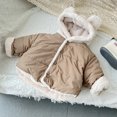 thumbnail image 5 of KYAIGUO Infant Girls Boys down Jackets Innovative Cute Bunny Ears Hooded Toddler Cotton Outerwear Lightweight Kids Baby Coat for 1-7Y, 5 of 9
