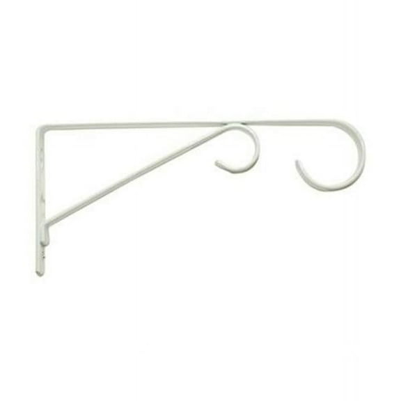 Panacea Products 259353 9 in. Powder-Coated Steel Hanging Plant Bracket, White