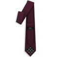 thumbnail image 2 of Maroon Red Tie Premium Mens Wide Marsala Oxford Matt Necktie Tuxedo Merlot Color Dark Red Wine Corbatas (Burgundy, Wide 3.35"), 2 of 6
