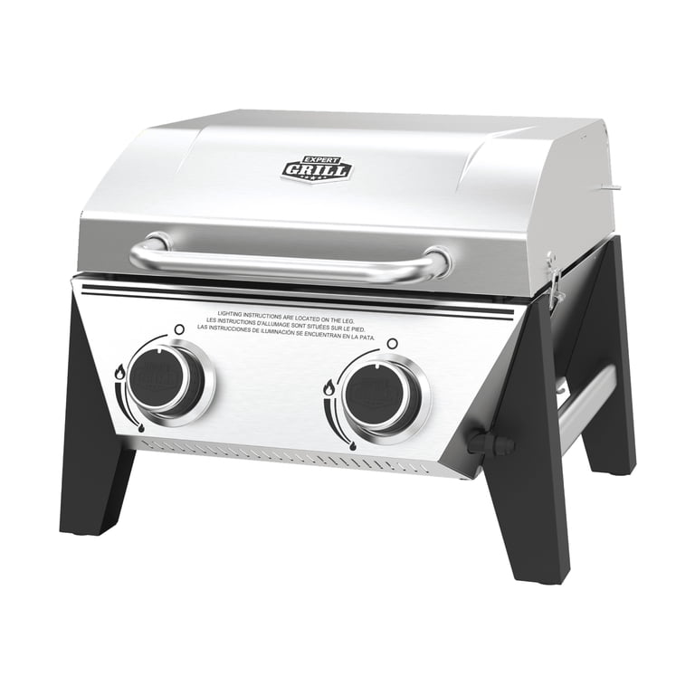 Free Shipping! Expert Grill 2 Burner Tabletop Gas Grill, Stainless