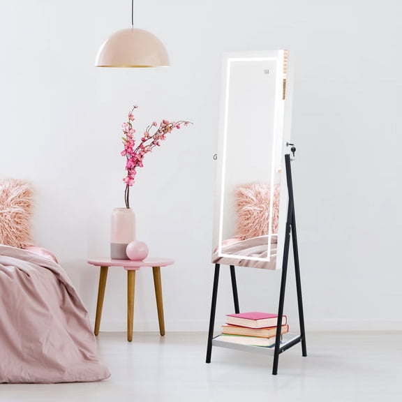 BAYUELSWU Jewelry Holders with Mirror, Jewelry Mirror Cabinet, Jewelry Armoire Cabinet with Full Length Mirror Perfect Gift for Woman, Girl