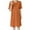 Orange, variant on Lolmot Women's Summer Mini Dress,Casual Crew Neck Solid Color Dresses Loose Short Sleeved Cotton Linen Dress Sundress with Pockets