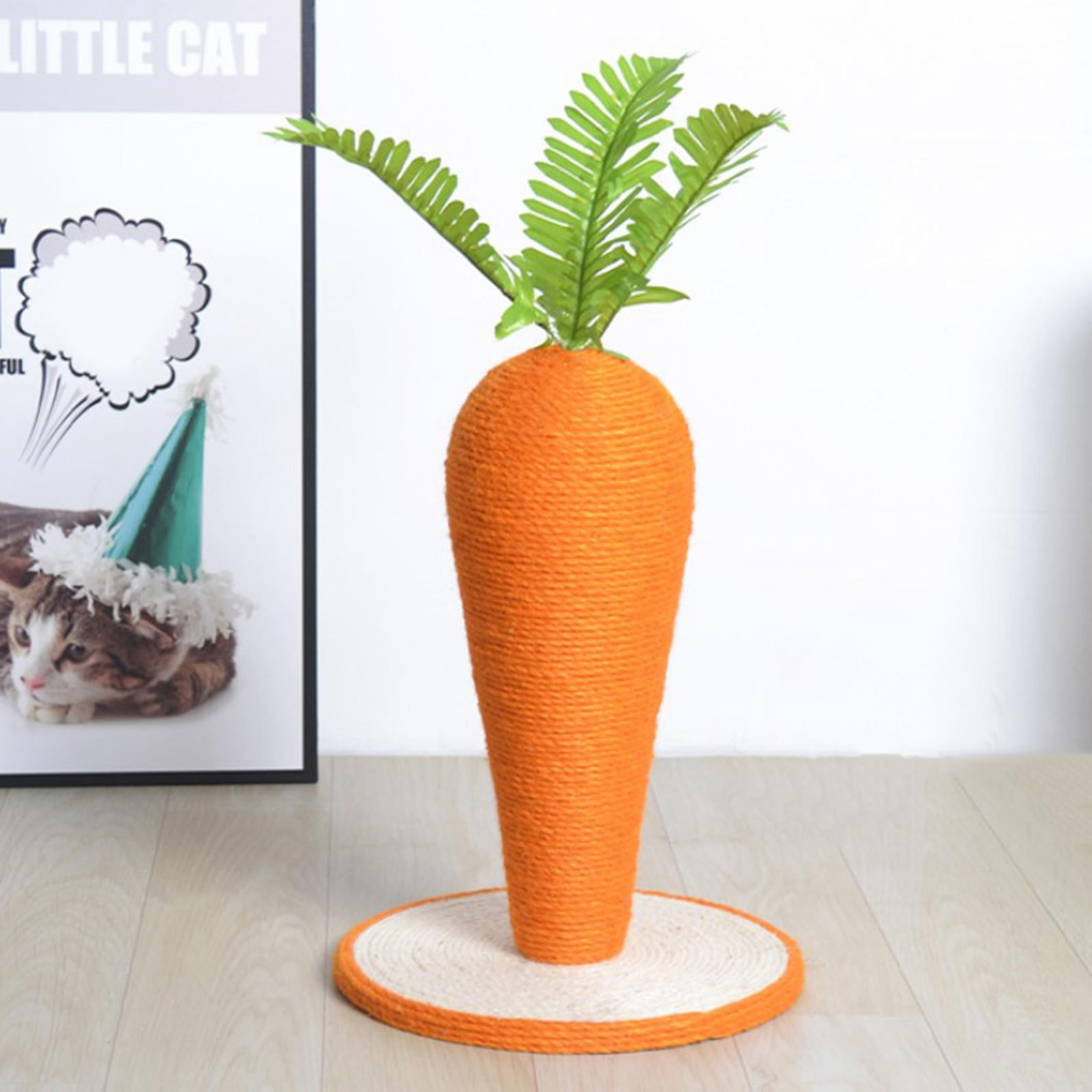Bvdfgk Funny Sisal Cat Scratching Post Toy for Grinding Claws Pet Cat Carrot Craft Interactive Toys M