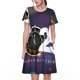 thumbnail image 1 of Balery 2025 Happy New Year 4 Vestidos sueltos de manga corta para mujer, vestidos de verano 2025, vestidos casuales de corte A con vuelo., 1 of 6