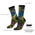 thumbnail image 4 of Bingfone Compression Socks for Women and Men Long Socks for Running Athletic Cycling Nurse- Cute Blue Frog, 4 of 6