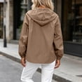 thumbnail image 4 of Admvng Jacket for Women Hooded Zip Up Windbreaker Lightweight Casual Outdoor Coat, 4 of 4