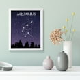 thumbnail image 2 of Designs ByLITA Aquarius Zodiac Sign Night Sky, 8 x 10 White Wall Print Inspirational (Framed) | Home and Office Decor | Astrology Star Sign Bedroom Decoration | Perfect Gift, 2 of 4