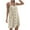 Beige, variant on Womens Dresses Summer New Solid Color Loose and Comfortable Casual Strap Dress with Hanging Strap Round Neck,Sizes S-3XL