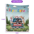 thumbnail image 5 of Happy Easter Great Dane American Flag Truck Bunny Ears Quilt Blanket Danes Dog Lover Gifts Cozy Comforter Throw Blanket - 03001, 5 of 5