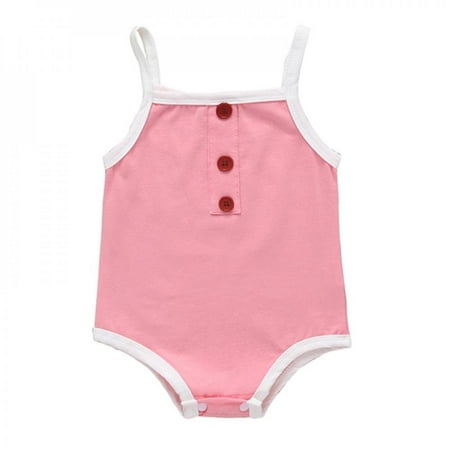 

Clearance!Infant Baby Boy Girl Romper Halter Sleeveless Bodysuit Jumpsuit Summer Clothes Outfits