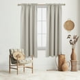 thumbnail image 3 of Deconovo Room Darkening Curtains 72 inches Long, Rod Pocket Curtain Panels for Bedroom, Light Beige, 52 x 72 inch, 2 Panels, 3 of 10