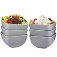 thumbnail image 6 of Bruntmor Porcelain Square Bowls Set of 6 Cereal Salad Pasta Bowls Set 24oz,  Gray, 6 of 7