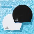 thumbnail image 3 of Extra Large Swim Cap Swimming Hat Non-Slip Design High Elastic Waterproof Hair Protection Swim Cap for Adults, 3 of 8