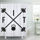 thumbnail image 1 of ABPHQTO Body Hipster Fit Gym Building Levantamiento de pesas Fitness Training Cortina de ducha 160x180 cm, 1 of 1