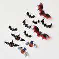 thumbnail image 1 of WHEANG Halloween Bat Wall Stickers Assorted Bat & Pumpkin Themed Decorations For Halloween, 1 of 5