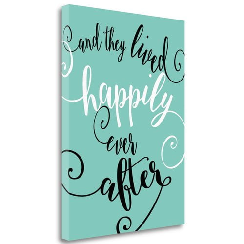 "Happily Ever After - Aqua" By Alli Rogosich, Giclee on Gallery Wrap Canvas