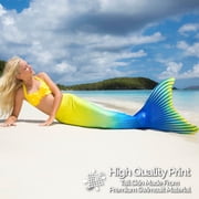 Fin Fun Limited Edition Mermaid Tail for Swimming for Women, Teen and Adults with Monofin, X-Small, Bali Breeze