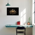 thumbnail image 2 of ZHONGYUTONG Gold Lotus Canvas Wall Art Abstract Golden Flower Pictures Zen Painting Meditation Artwork for Bathroom Decor Framed (12.00" x 18.00"), 2 of 5