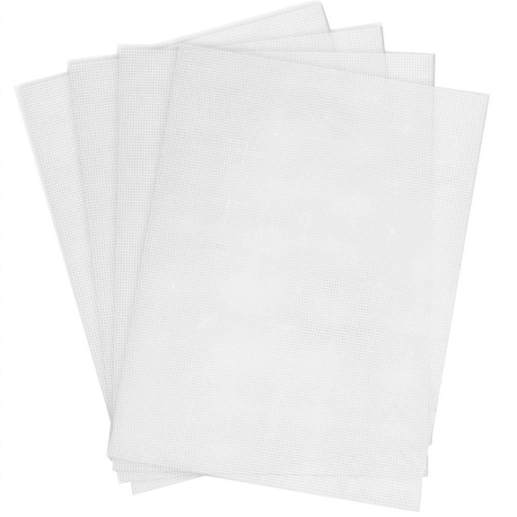 New Arrivals 4 PCS 14 Count Plastic Mesh Canvas Sheet CT Aida White