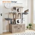 thumbnail image 5 of HOOBRO Litter Box Enclosure 5-Level 57" Cat Tree with Cat Condos & Scratching Posts, Gray, 5 of 9