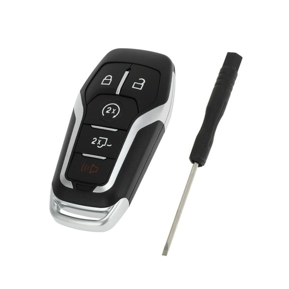 Unique Bargains Key Shell Case for Ford F-150 2015-2017 for Ford F-250 Super Duty 2015-2017 Keyless Entry Remote Key Fob Replacement Case 5 Button M3N-A2C31243300