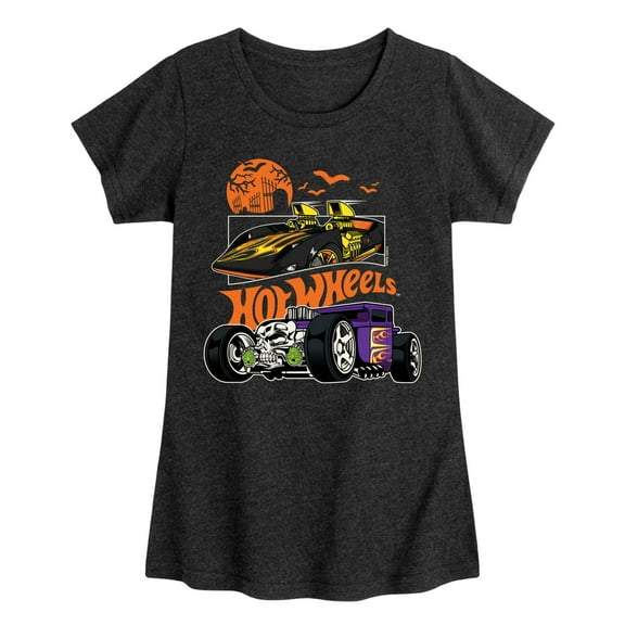 Hot Wheels - Halloween - Classic Spooky Cars - Toddler & Youth Girls Short Sleeve Graphic T-Shirt