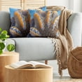 thumbnail image 5 of Ambesonne Nautical Throw Pillow Cover 2 Pack, Shells in Sea Ocean, 16", Blue and Apricot, 5 of 5