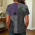 thumbnail image 7 of Trgacdwlo Womens Halloween Shirts Vintage Halloween Graphic Fall Womens Raglan Short Sleeve Blouses Novelty Funny Ghost Print Tunic Shirts for Women, 7 of 7