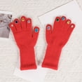 thumbnail image 5 of OOKWE Touchscreen Teens Gloves Crystal Winter Colorful Gemstones Full Finger Mittens, 5 of 16