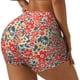 thumbnail image 1 of Fotbe Small Coral Red Flowers Shorts Sin Costuras – Shorts Deportivos de Cintura Alta para Mujer, Elásticos para Gimnasio, Yoga, Running o Ciclismo-Medium, 1 of 8