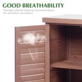 thumbnail image 7 of D-road Outdoor Storage Cabinet & Potting Bench Table with Metal Top, Wooden Patio Furniture, Garden Workstation, Brown, 7 of 7