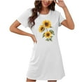 thumbnail image 1 of DPTALR Chemise de Nuit Courte Surdimensionnée pour Femmes, Imprimé Poitrine, Manches Courtes, 1 of 2