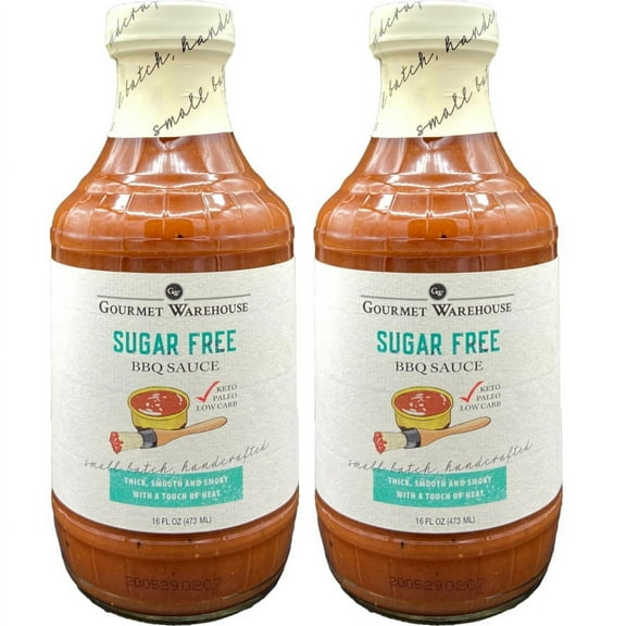 Gourmet Warehouse Sugar-Free Barbecue Sauce, 16 Fl Ozs, 2 Pack - Ketogenic