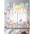 thumbnail image 2 of Pink Spring Floral Easter Sheer Curtains for Living Room Bedroom Elegant Tulip Flowers Sheer Curtains 96 Inch Long 2 Panels Set Light Filtering Curtain Window Treatments Drapes for Dining Room, 2 of 6