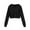 Black, variant on AWZXDE Girls Hoodies Solid Color Pullover Hooded Long Sleeve Drawstring Pocket Cropped Sweatshirt for Casual Sporty Wear Kids Fashion Apparel Comfort Fit Black,7-8 Years