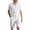 White, variant on Paiyanr Cotton Linen Sets for Men Summer Breathable Tops Shorts 2 Piece Outfits Casual Short Sleeve Drawstring Waist Workwear Beach Shorts Sets
