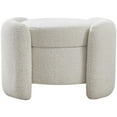 thumbnail image 3 of Meridian Furniture Horizon Cream Boucle Fabric Ottoman, 3 of 8