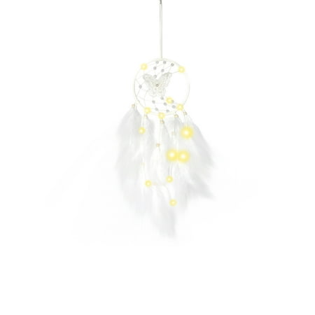 

Buodes Dream Catchers White Butterfly Catcher Wind Chime Pendant Girl Room Decoration Pendant