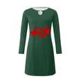 thumbnail image 3 of Augper Valentine's Day Print Sexy For Women Fashion Casual Round-neck Long Sleeve Pullover Dress, 3 of 4